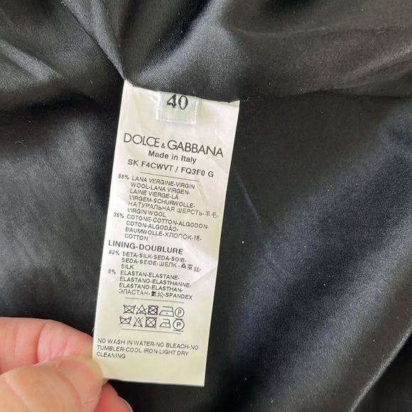 Dolce & Gabbana Pied De Poule Wool Long Macro Maxi Skirt - Picture 11 of 12